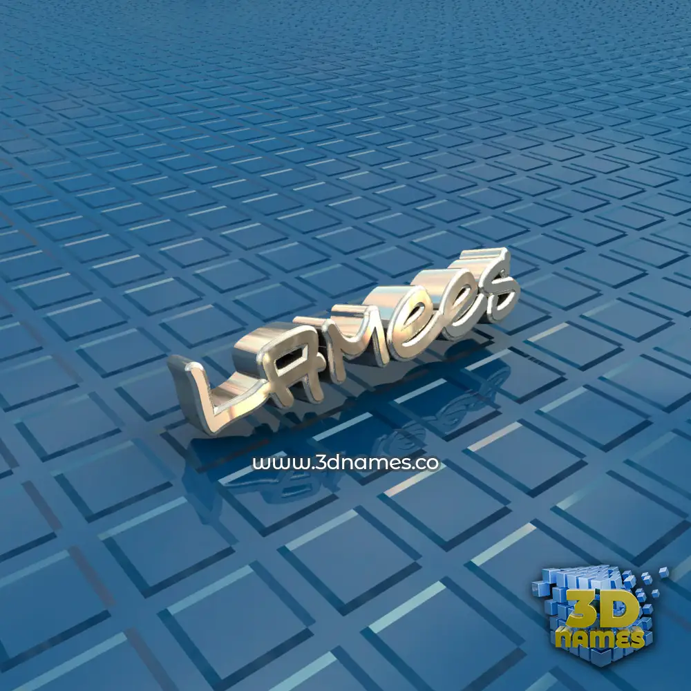 lamees in Blue Bling style - 3D name wallpaper