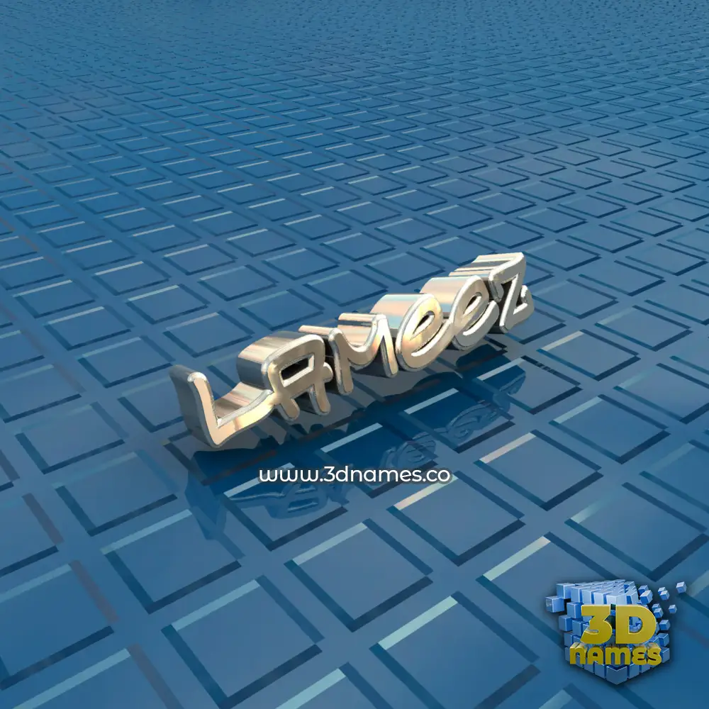 lameez in Blue Bling style - 3D name wallpaper
