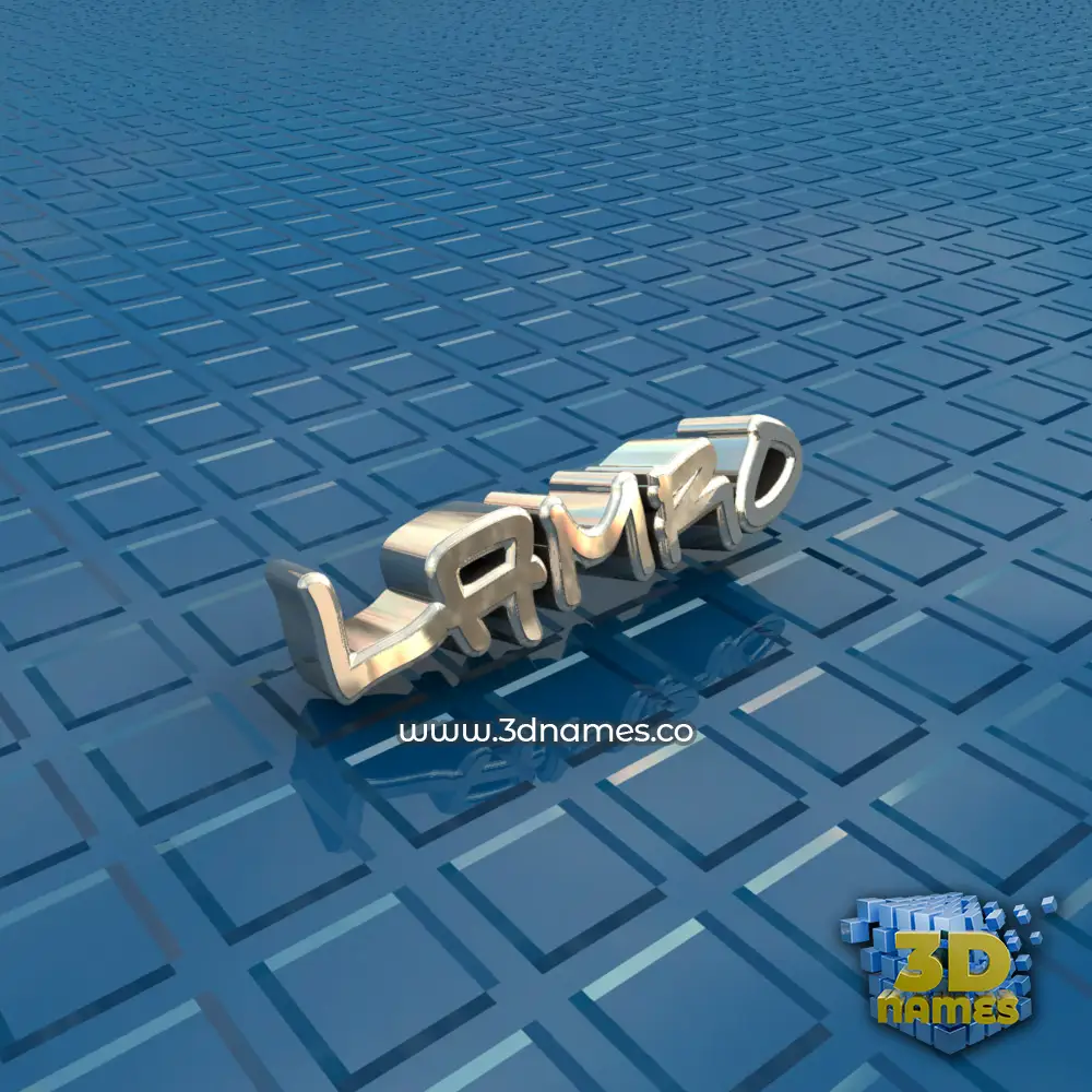 lamro in Blue Bling style - 3D name wallpaper