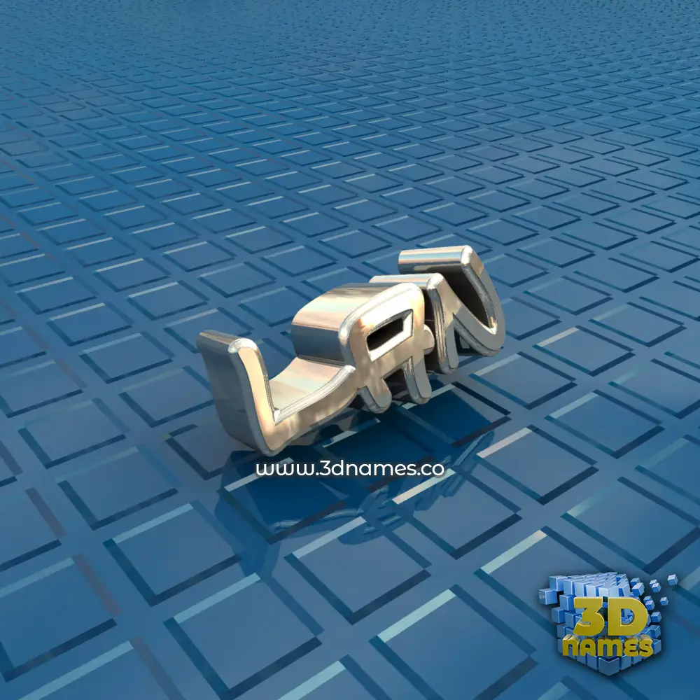 lan in Blue Bling style - 3D name wallpaper