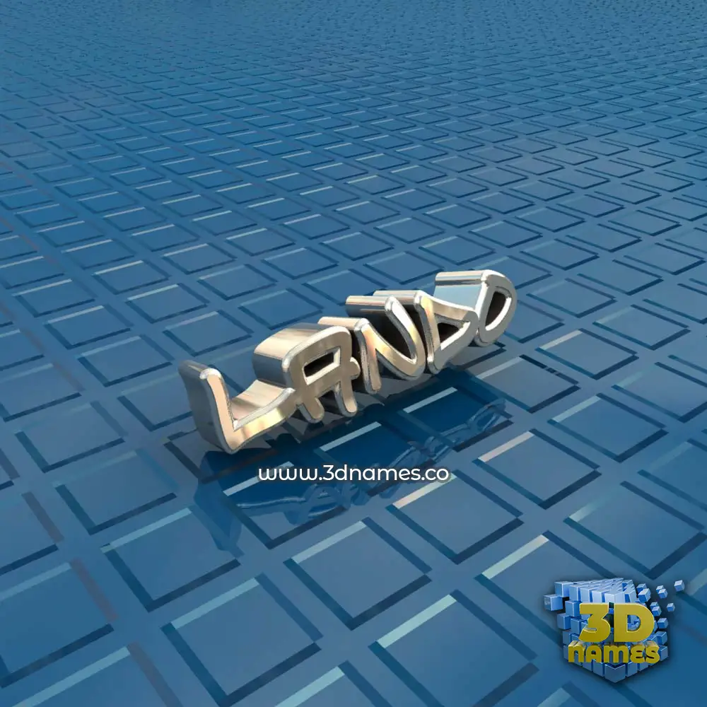 lando in Blue Bling style - 3D name wallpaper