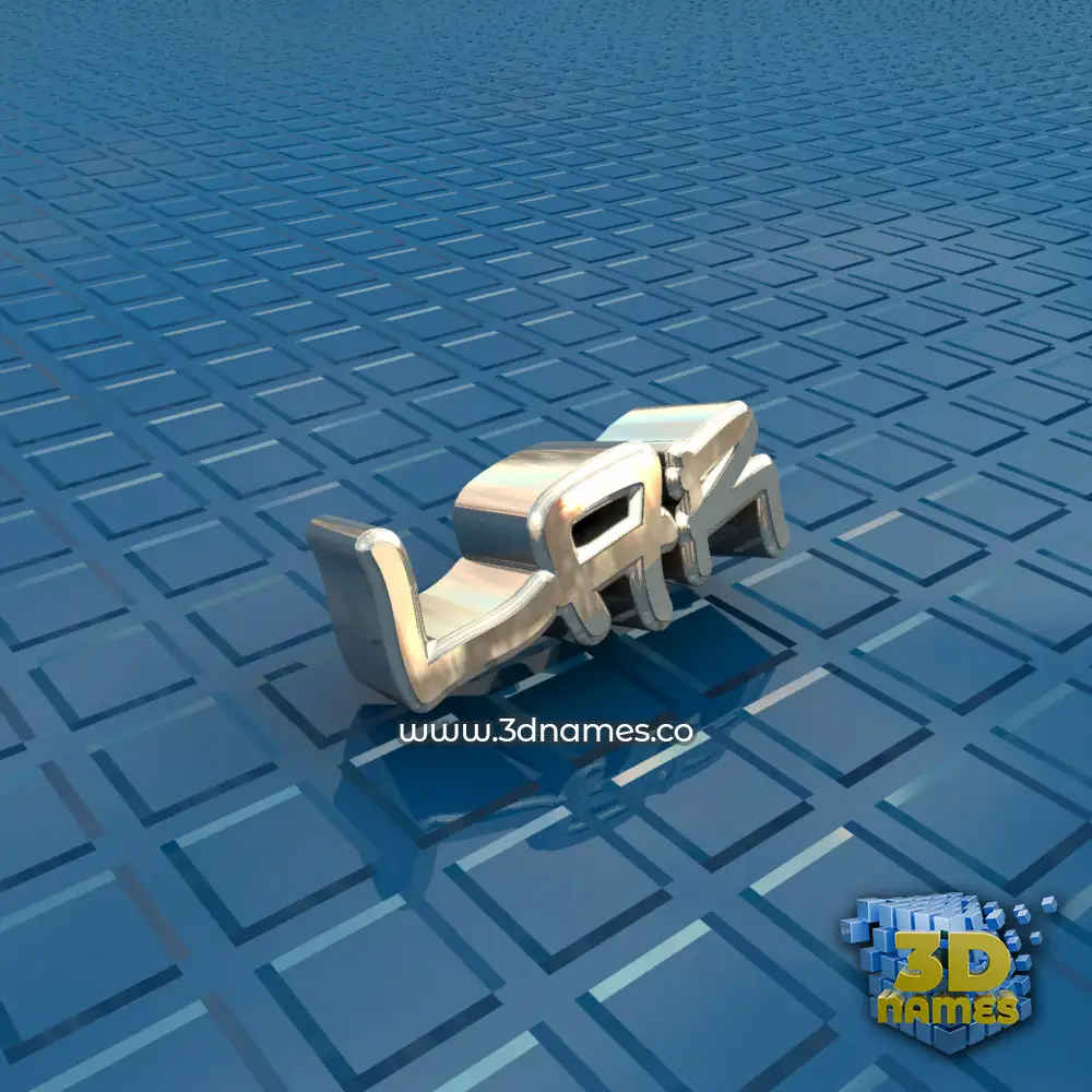 lar in Blue Bling style - 3D name wallpaper