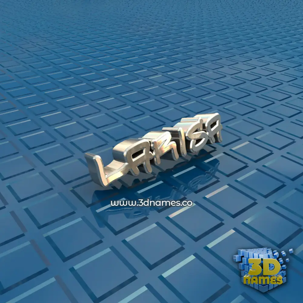 larisa in Blue Bling style - 3D name wallpaper