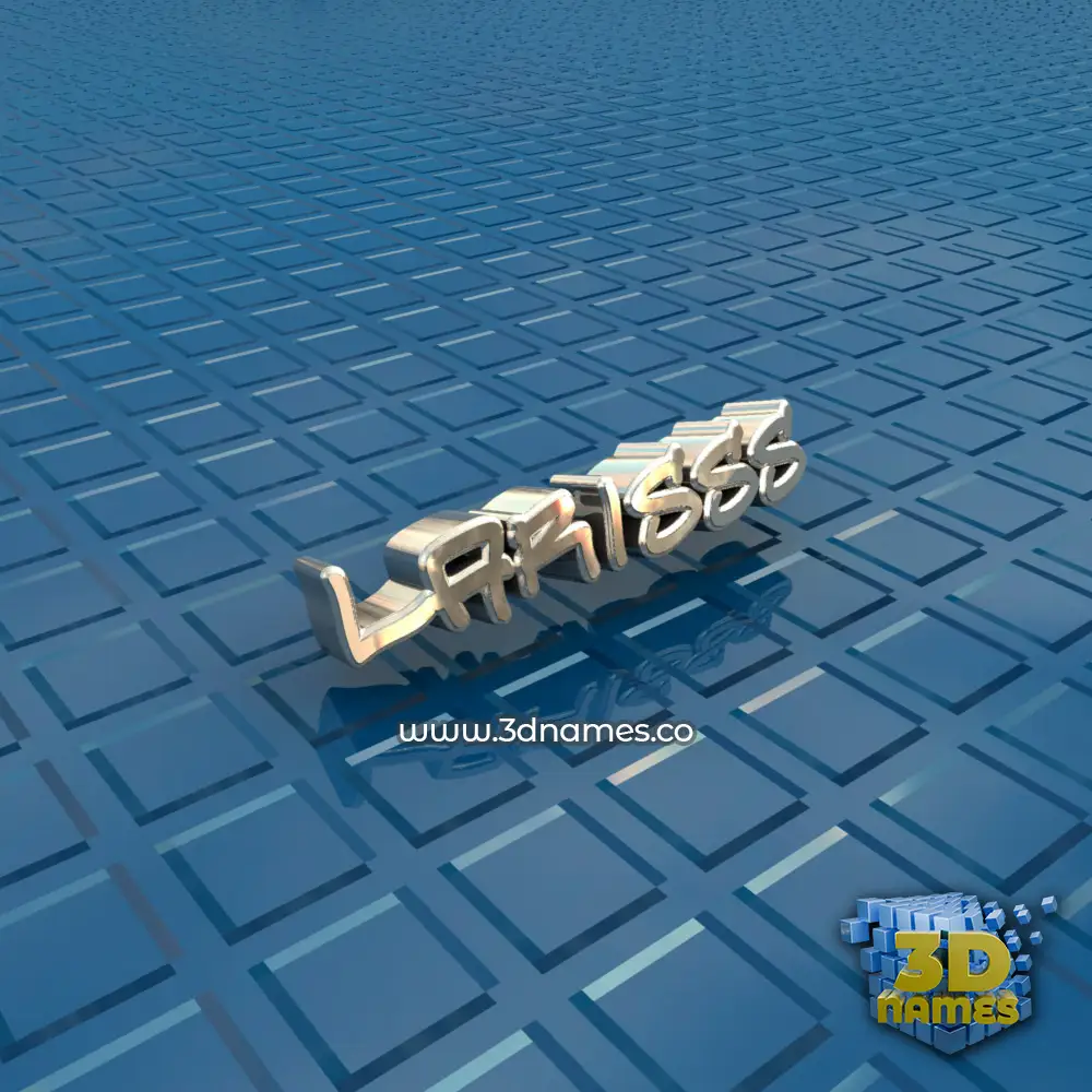 larisss in Blue Bling style - 3D name wallpaper