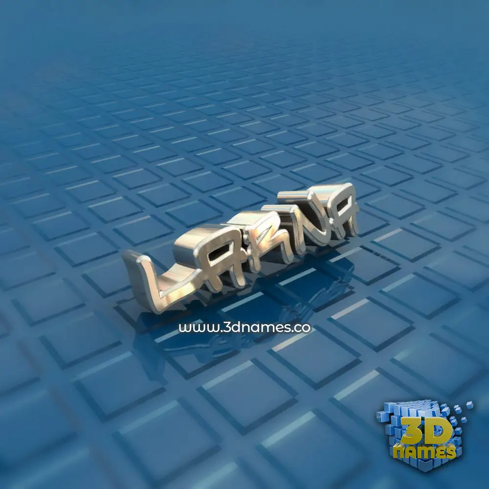 larna in Blue Bling style - 3D name wallpaper
