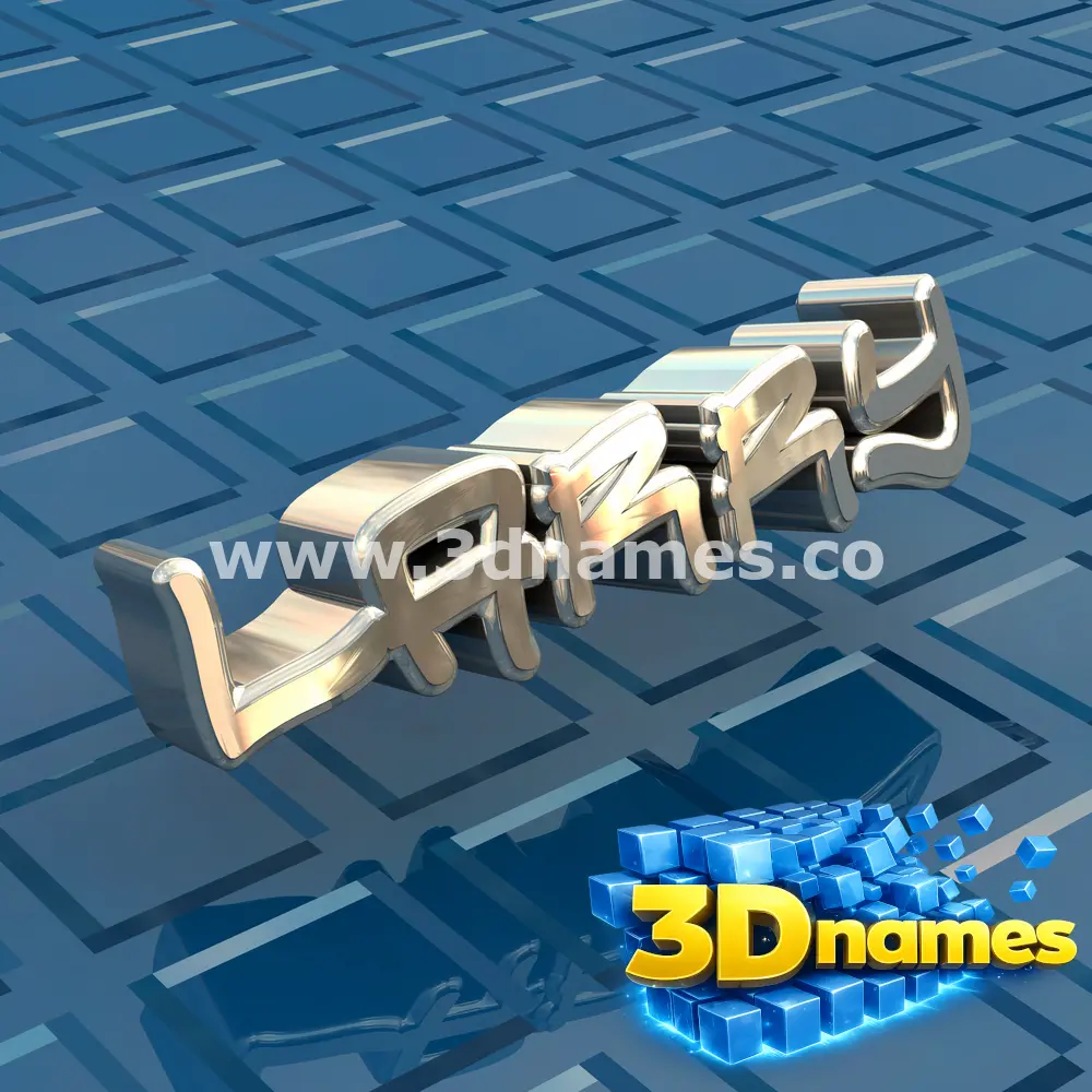 larry in Blue Bling style - 3D name wallpaper
