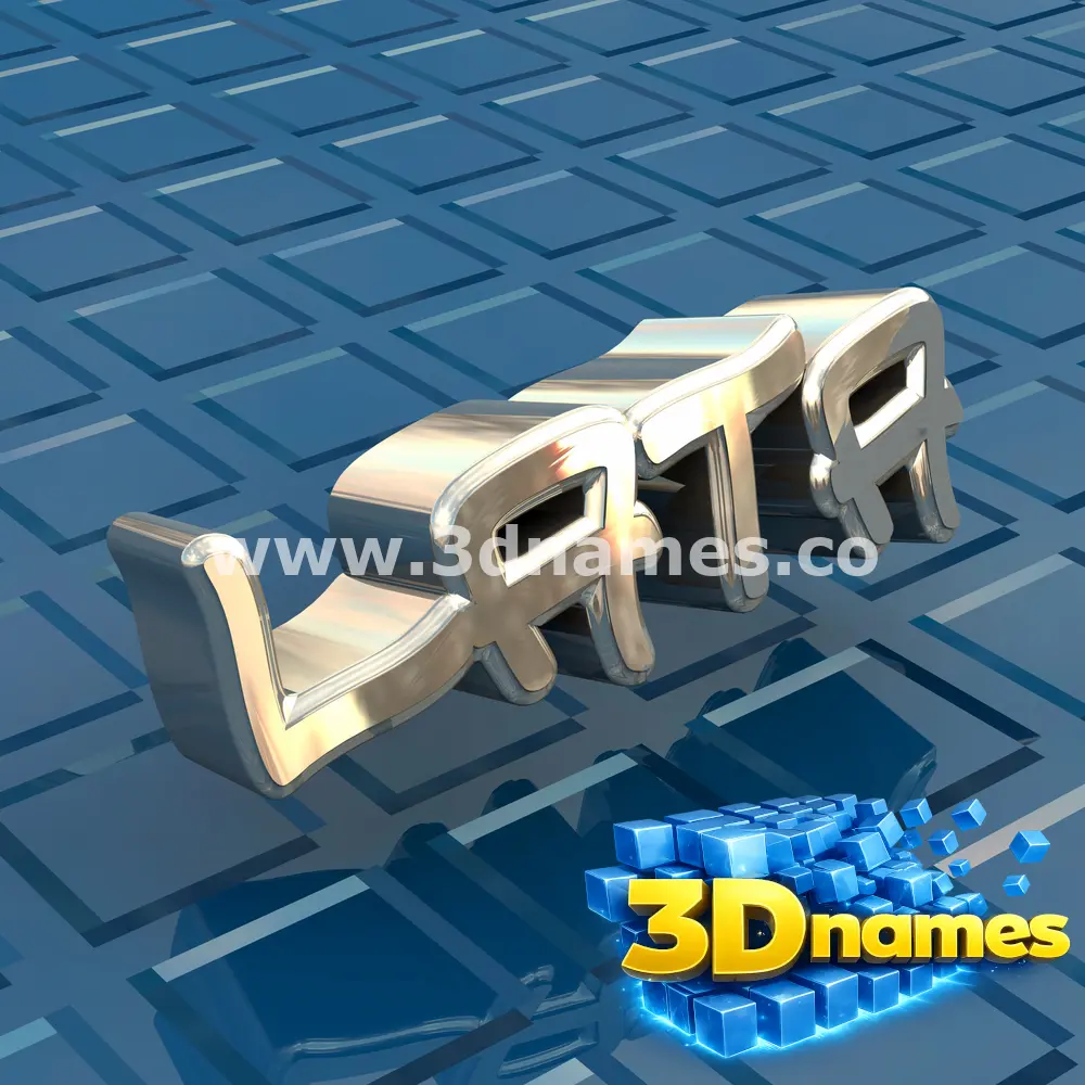 lata in Blue Bling style - 3D name wallpaper