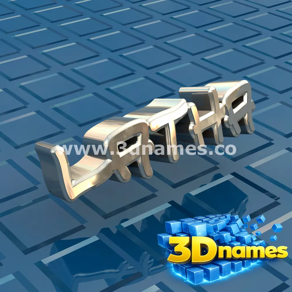 latha in Blue Bling style - 3D name wallpaper