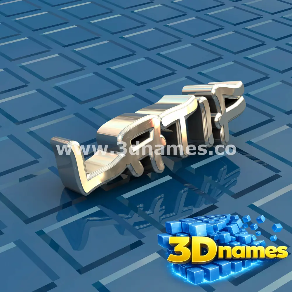 latif in Blue Bling style - 3D name wallpaper