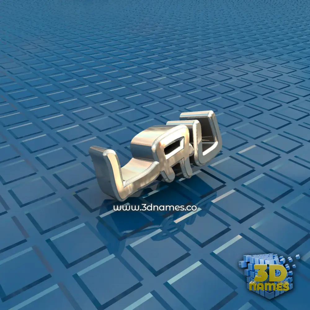lau in Blue Bling style - 3D name wallpaper