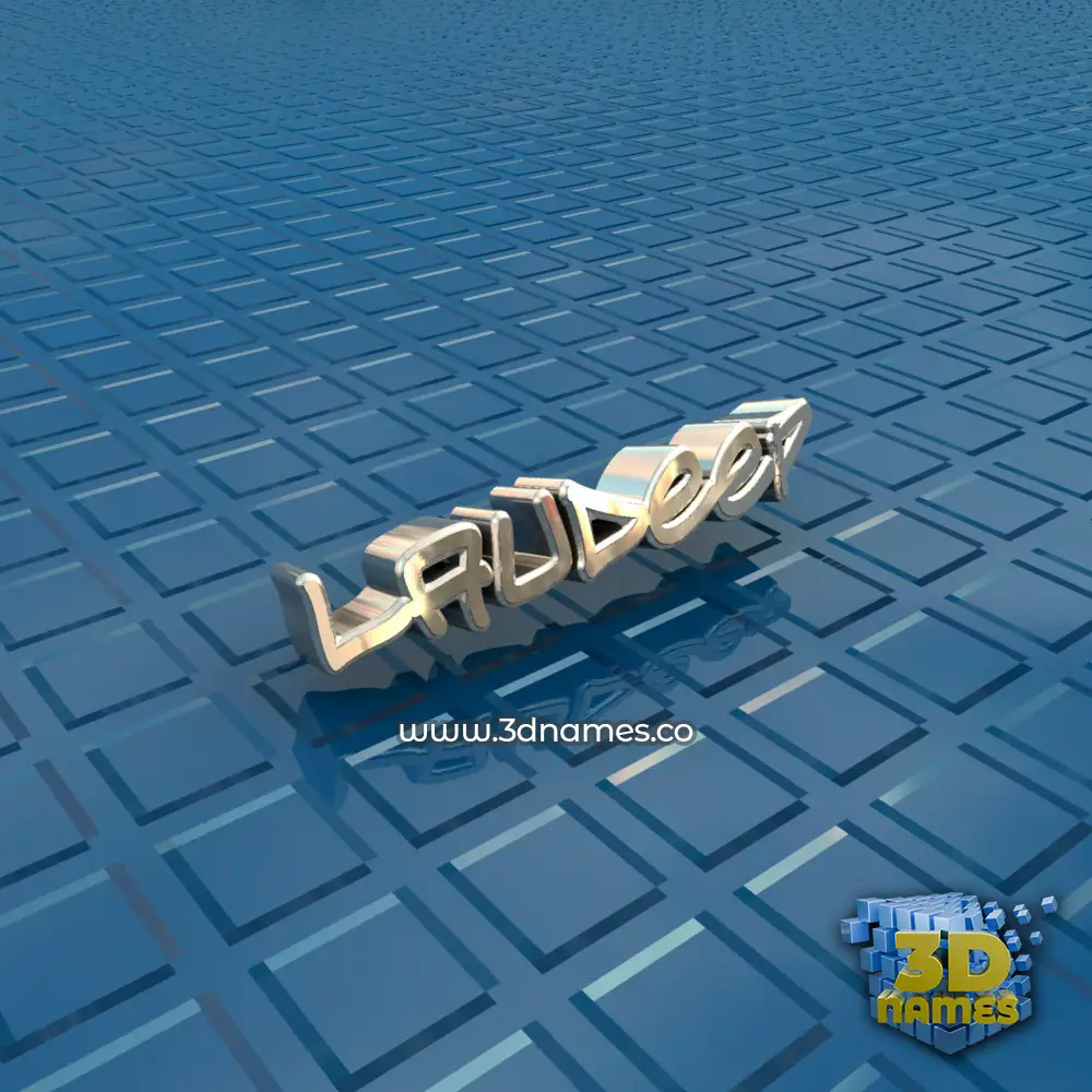 laudeep in Blue Bling style - 3D name wallpaper