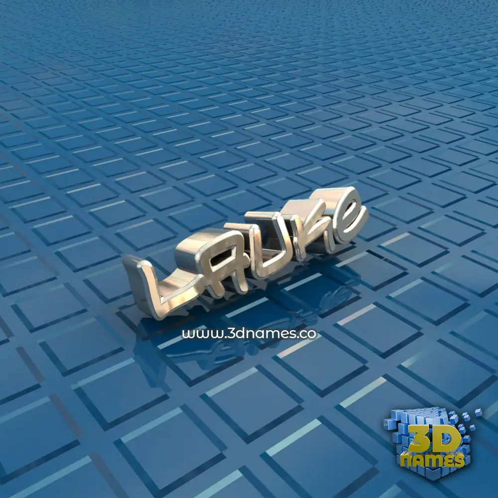 lauke in Blue Bling style - 3D name wallpaper