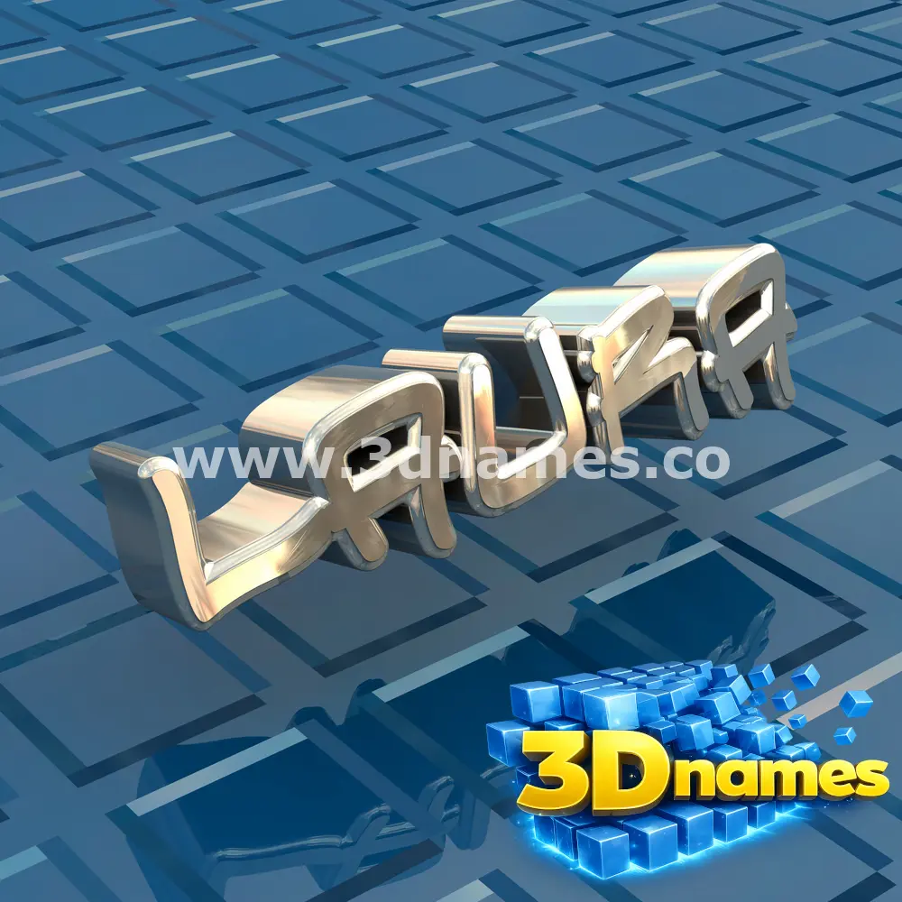 laura in Blue Bling style - 3D name wallpaper