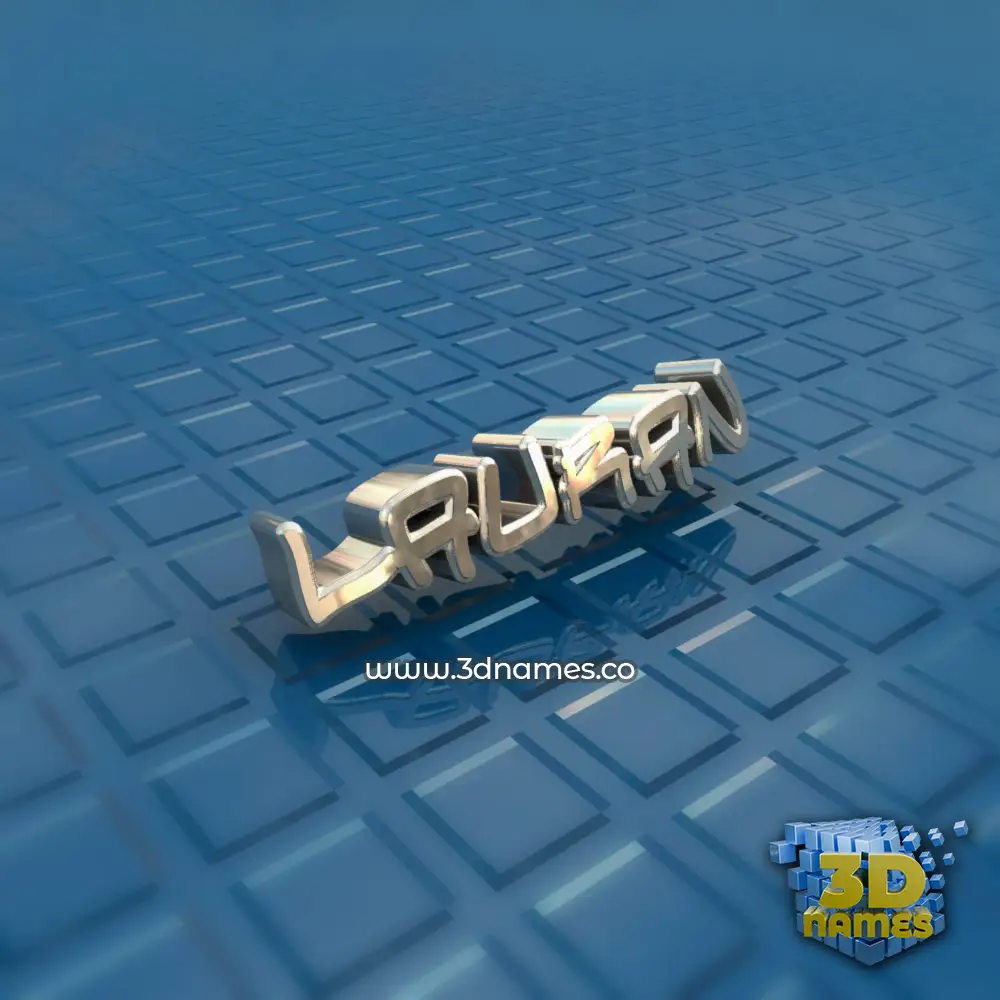 lauran in Blue Bling style - 3D name wallpaper