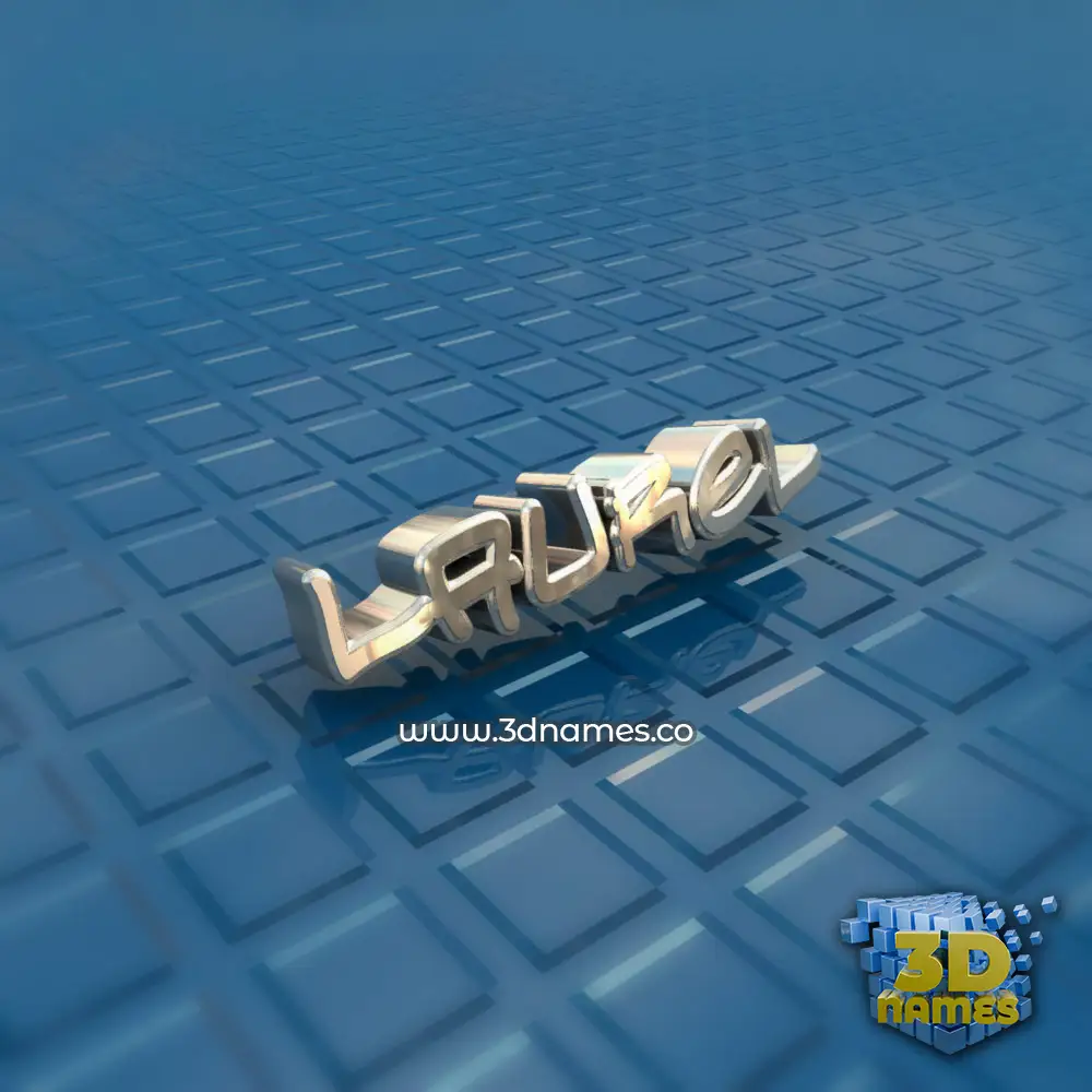 laurel in Blue Bling style - 3D name wallpaper