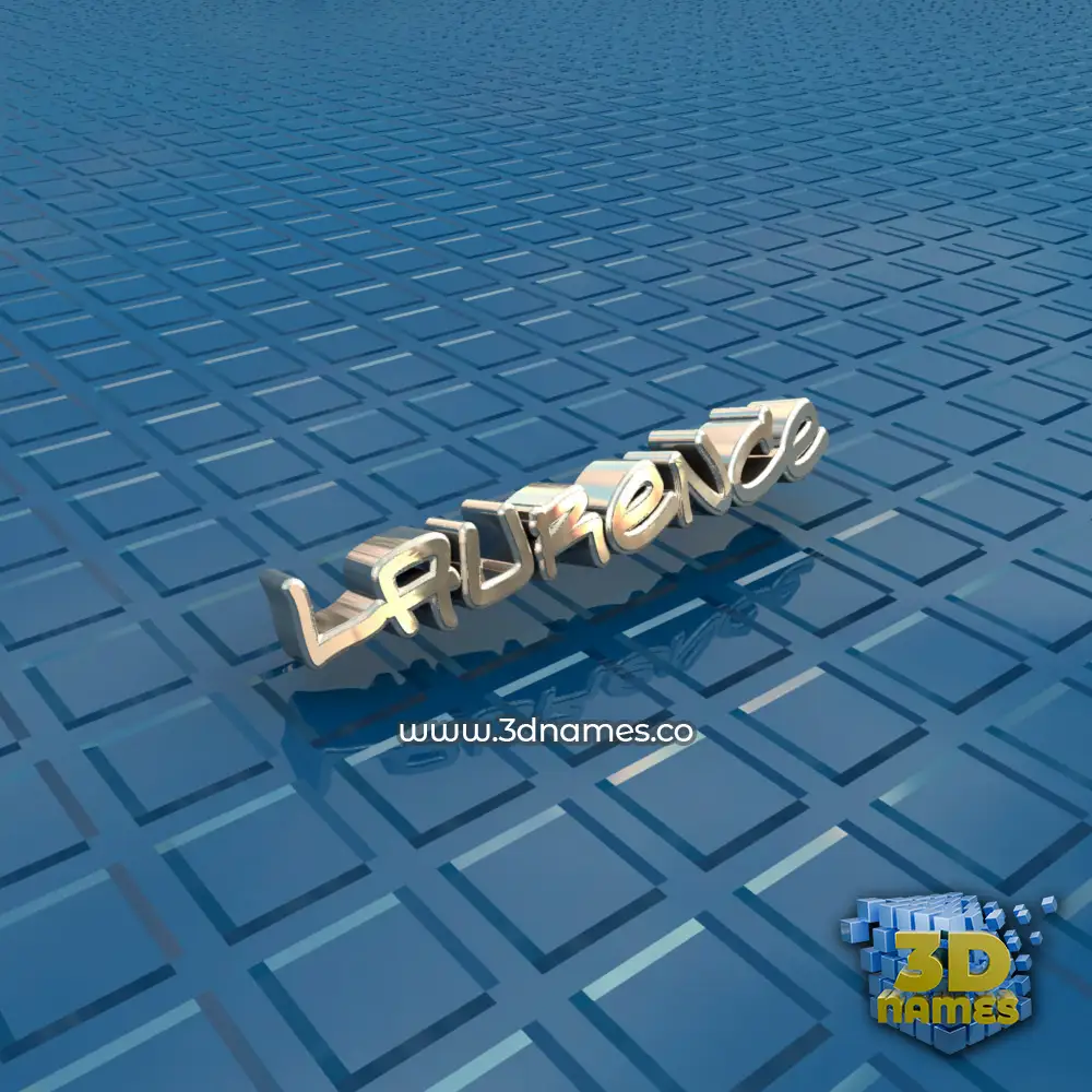 laurence in Blue Bling style - 3D name wallpaper