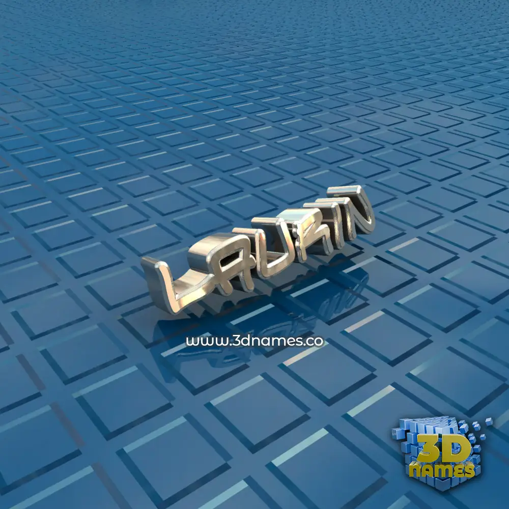 laurin in Blue Bling style - 3D name wallpaper