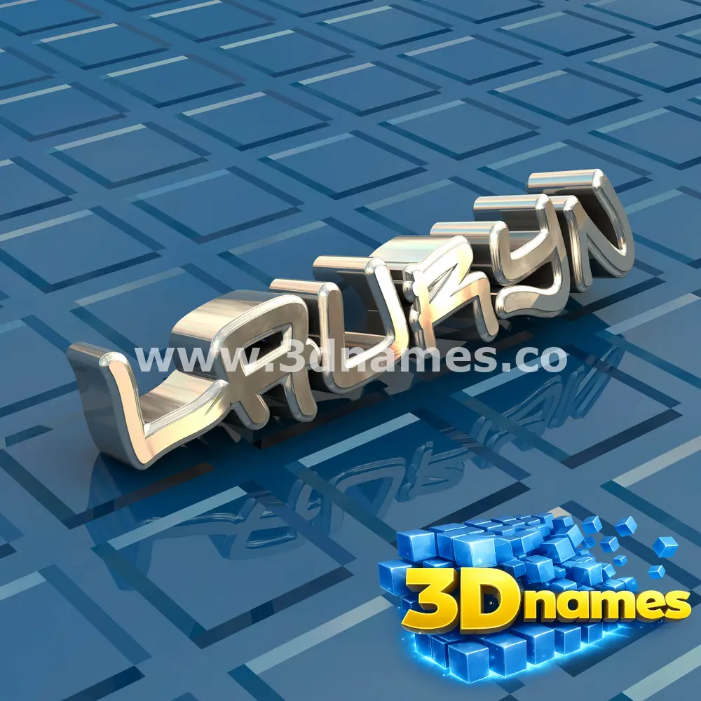 lauryn in Blue Bling style - 3D name wallpaper