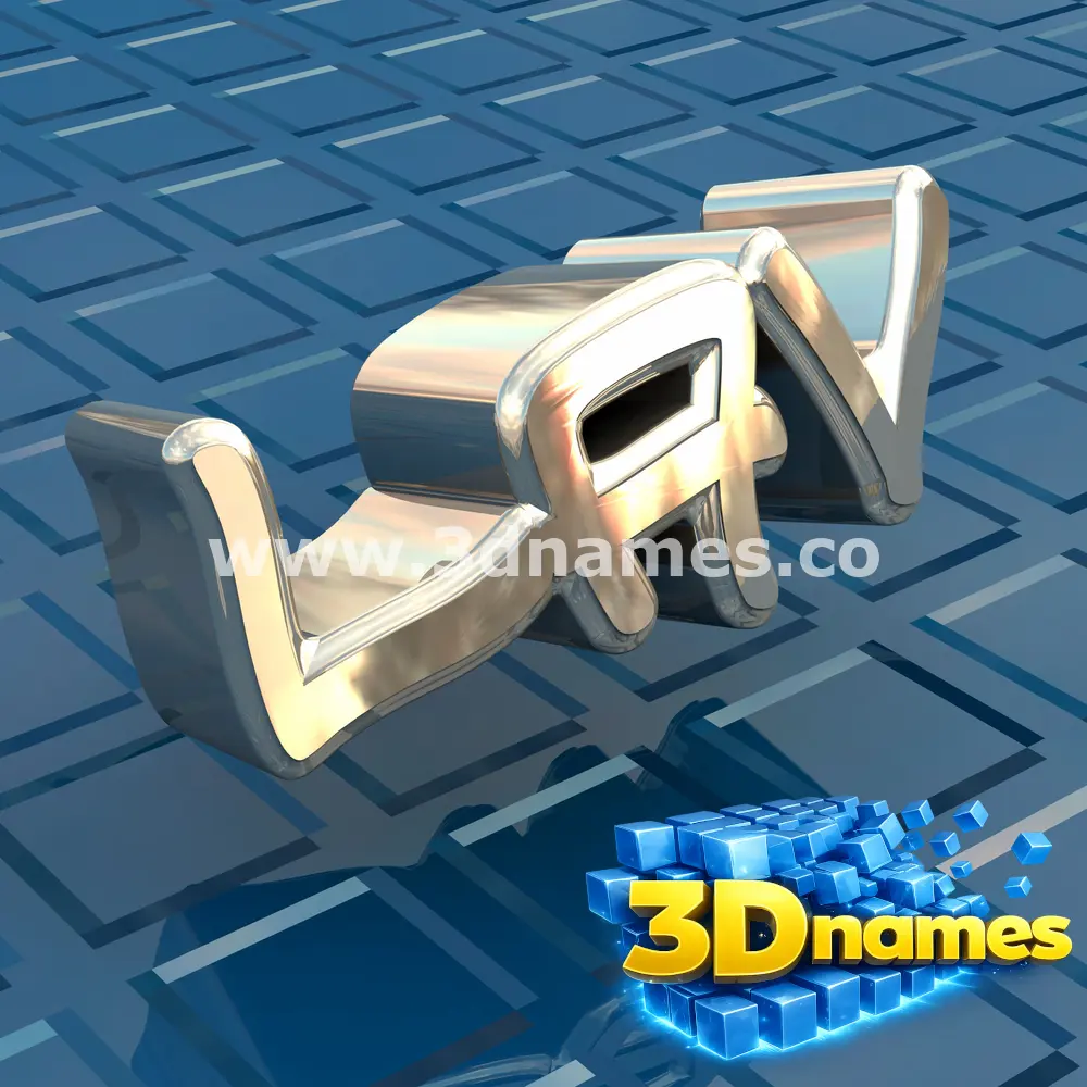 lav in Blue Bling style - 3D name wallpaper