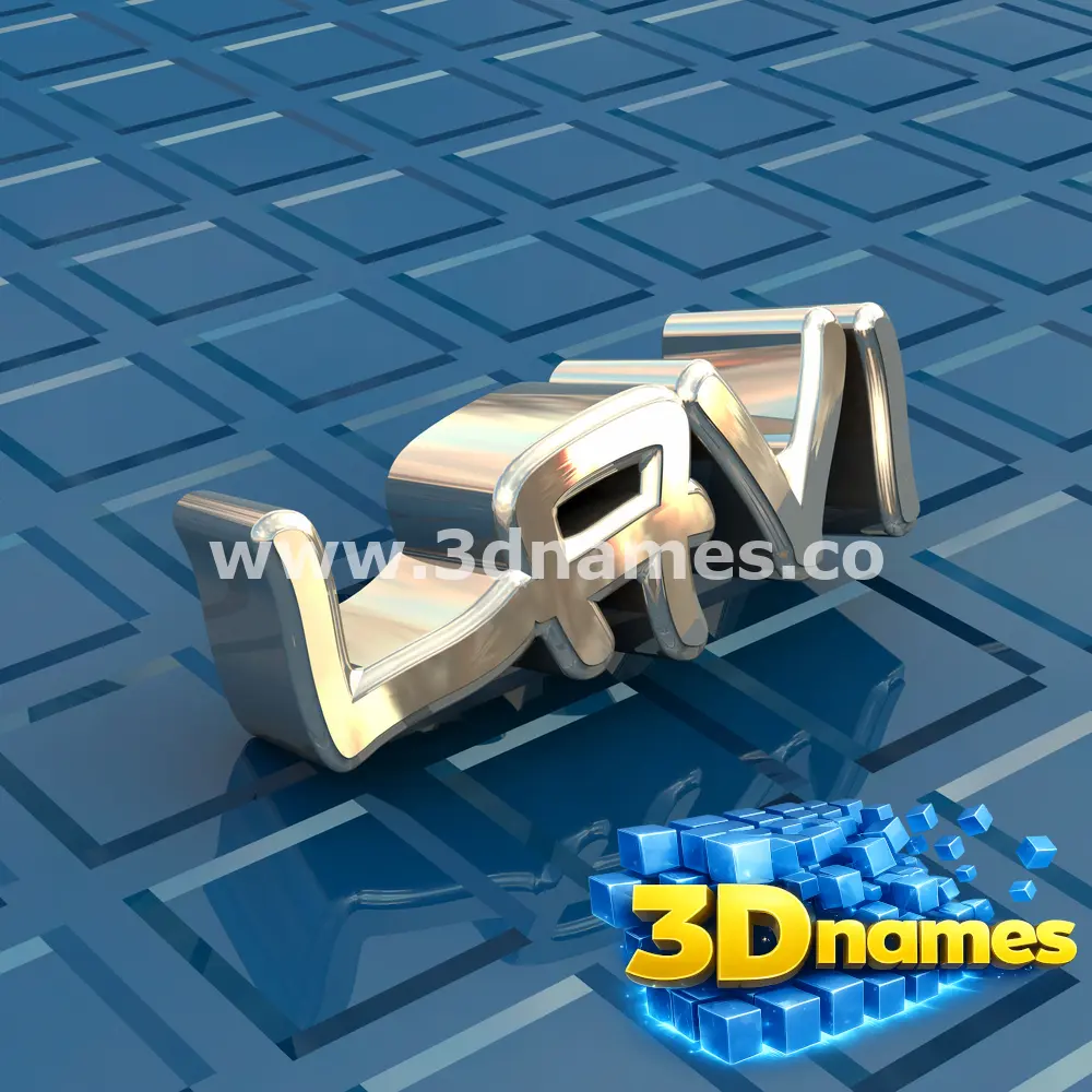 lavi in Blue Bling style - 3D name wallpaper