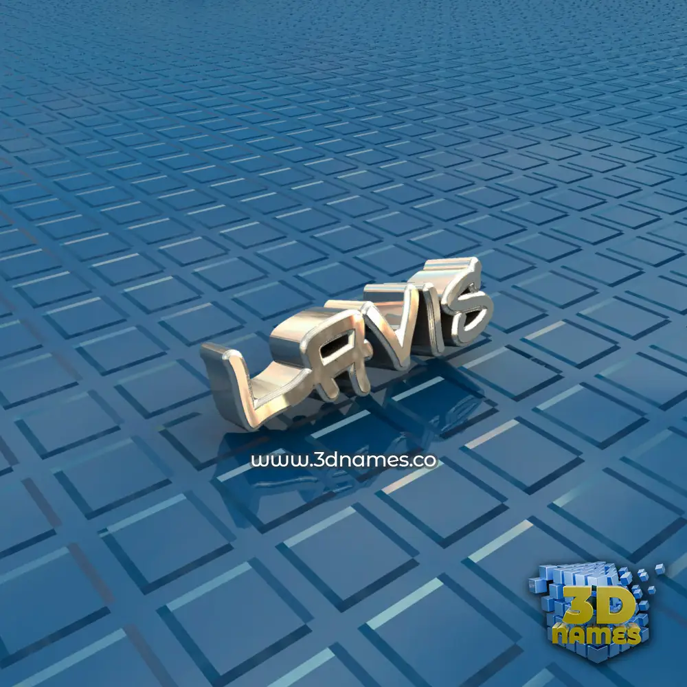 lavis in Blue Bling style - 3D name wallpaper