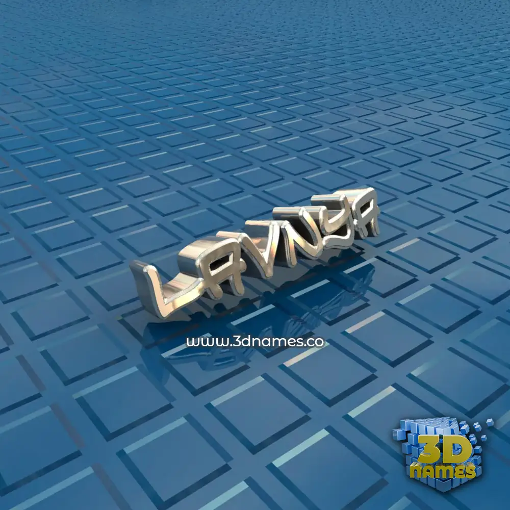lavnya in Blue Bling style - 3D name wallpaper