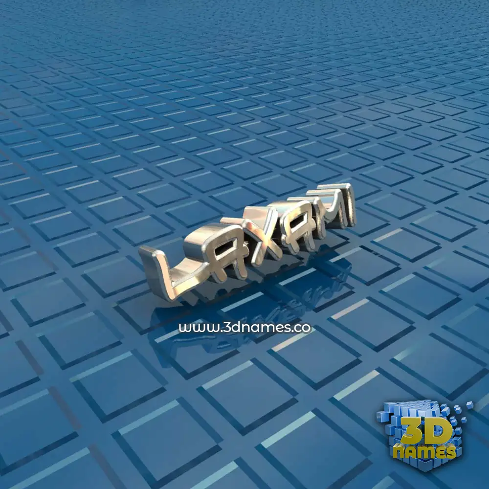 laxami in Blue Bling style - 3D name wallpaper