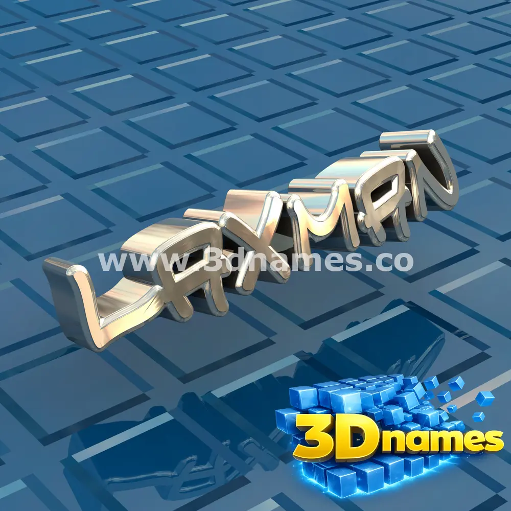 laxman in Blue Bling style - 3D name wallpaper