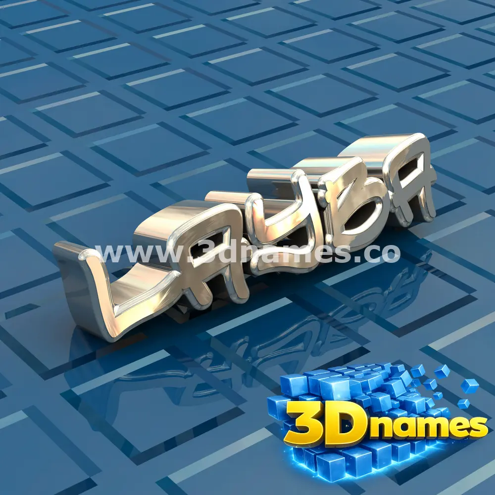 layba in Blue Bling style - 3D name wallpaper