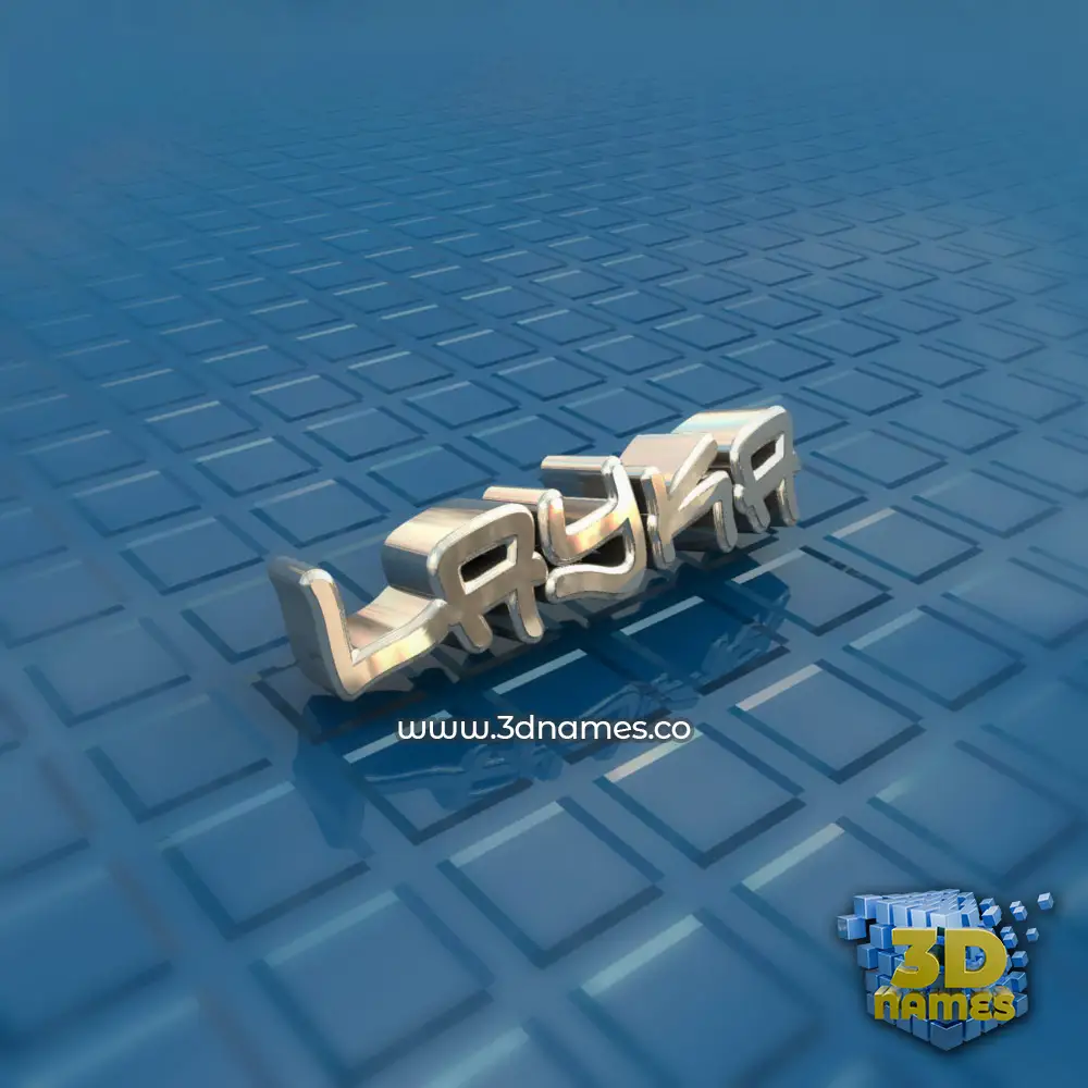 layka in Blue Bling style - 3D name wallpaper