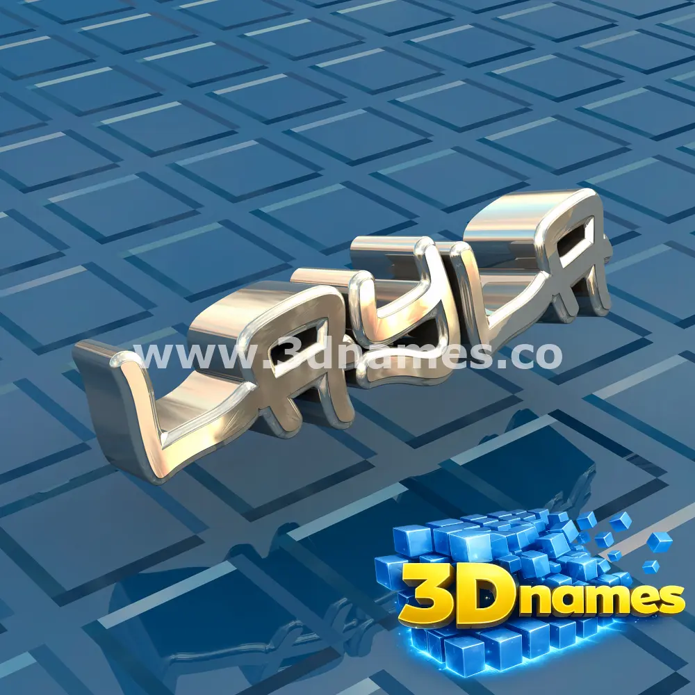 layla in Blue Bling style - 3D name wallpaper