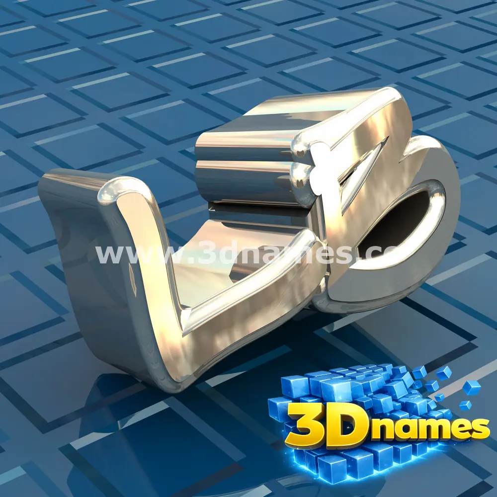 lb in Blue Bling style - 3D name wallpaper