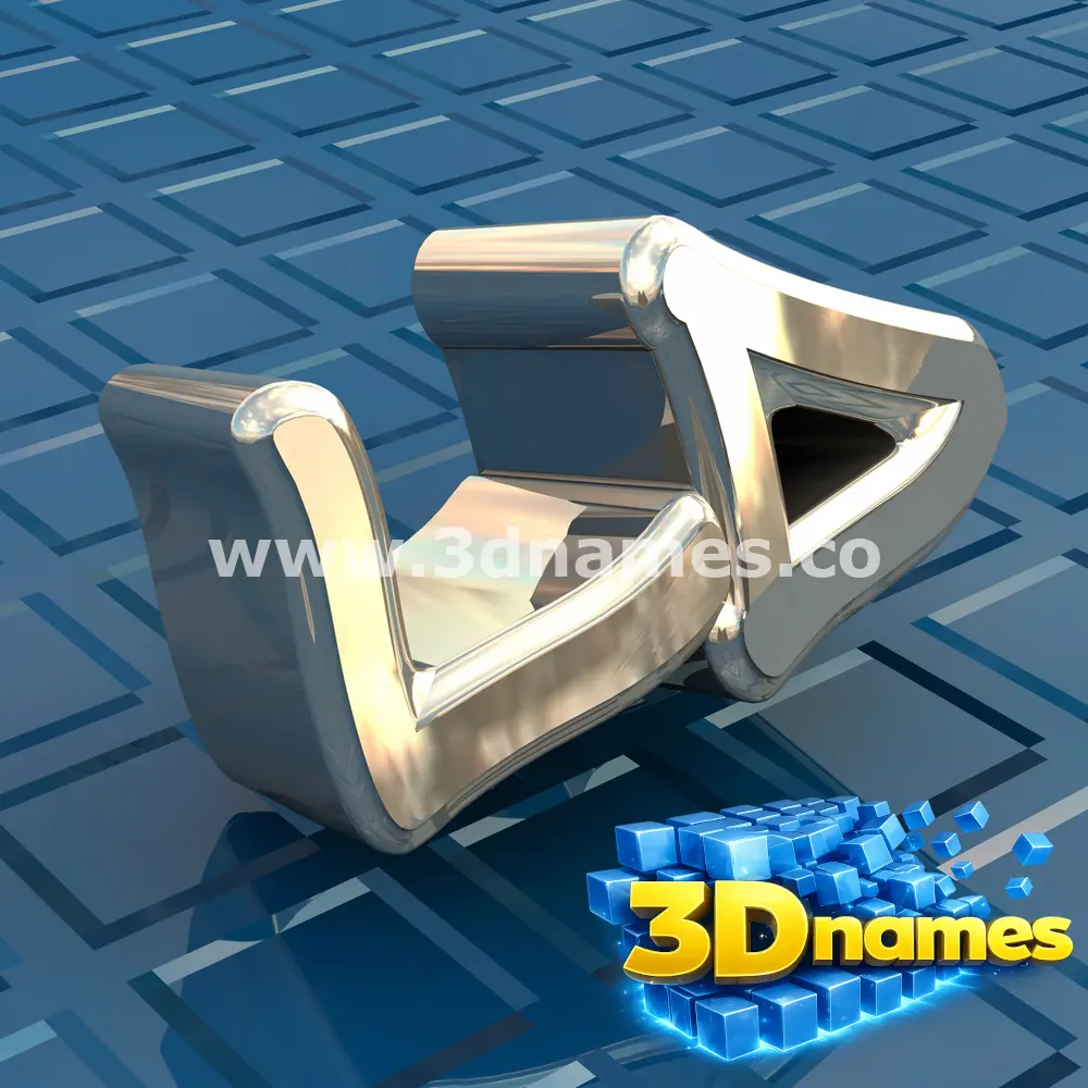 ld in Blue Bling style - 3D name wallpaper