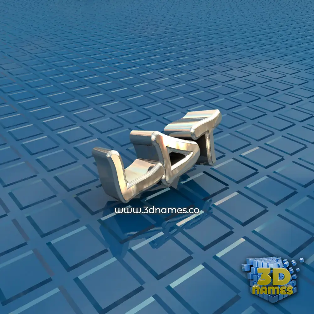 ldt in Blue Bling style - 3D name wallpaper
