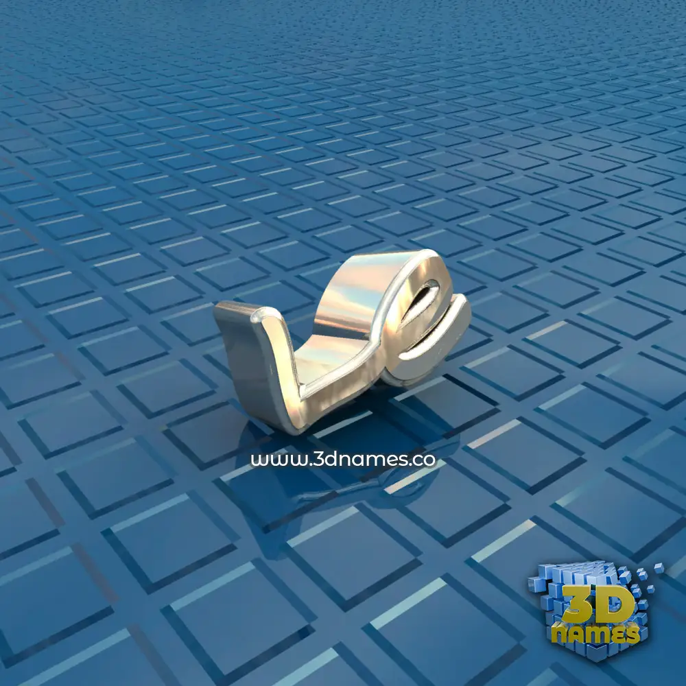 le in Blue Bling style - 3D name wallpaper