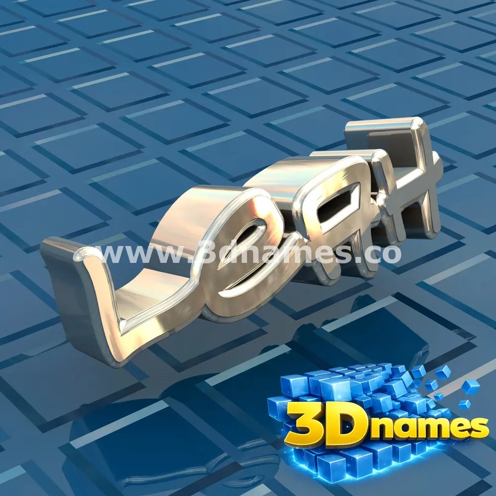 leah in Blue Bling style - 3D name wallpaper