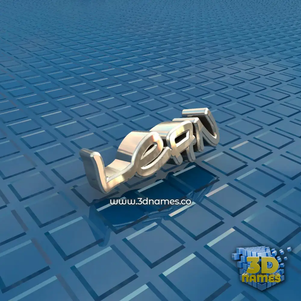 lean in Blue Bling style - 3D name wallpaper