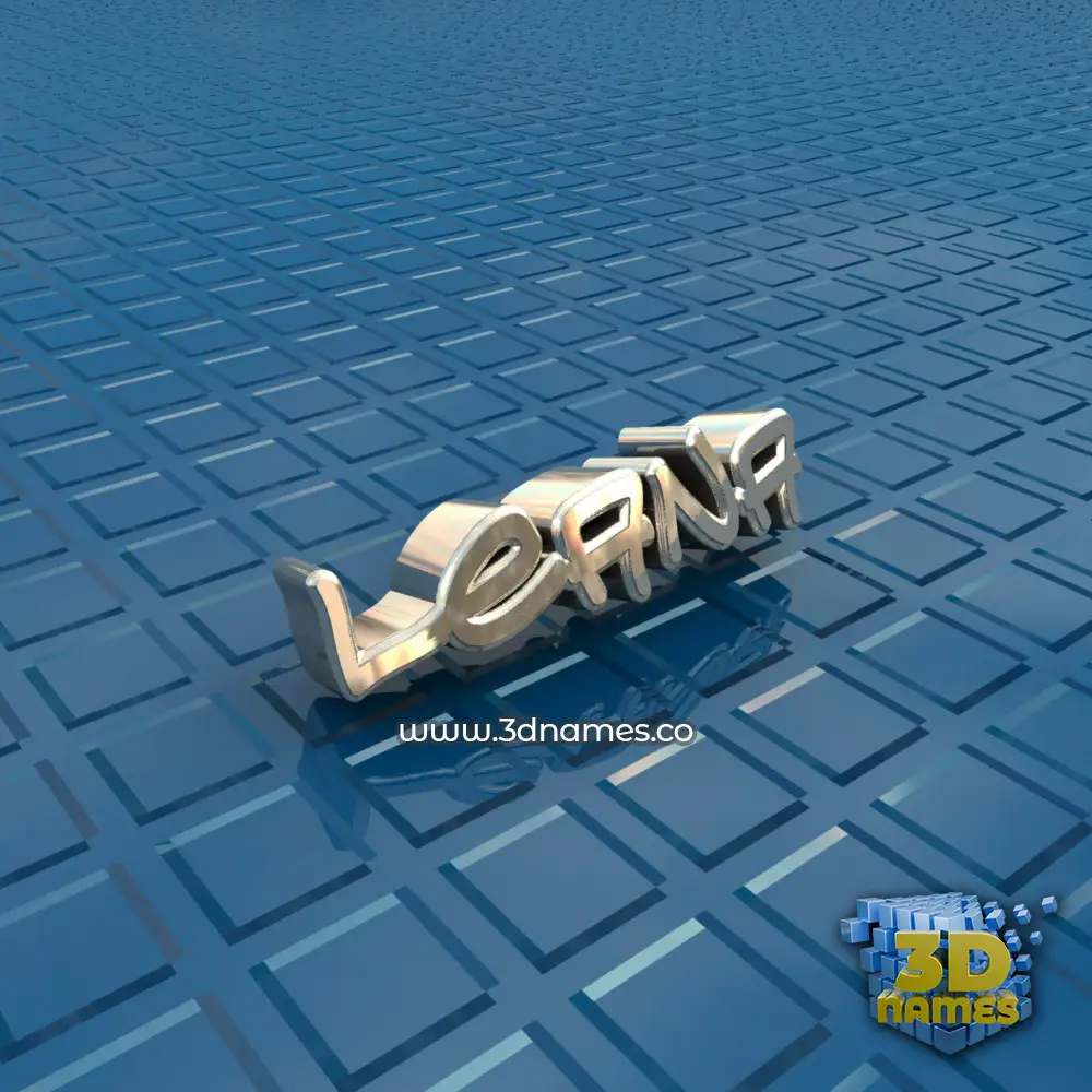 leana in Blue Bling style - 3D name wallpaper