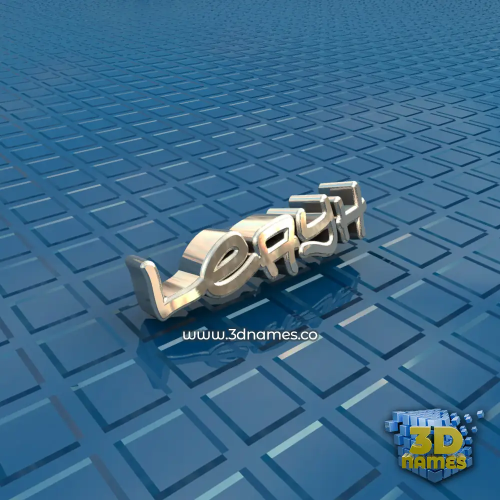 leayh in Blue Bling style - 3D name wallpaper