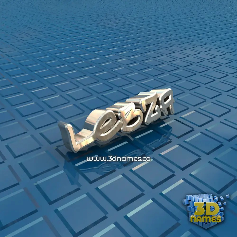 lebza in Blue Bling style - 3D name wallpaper