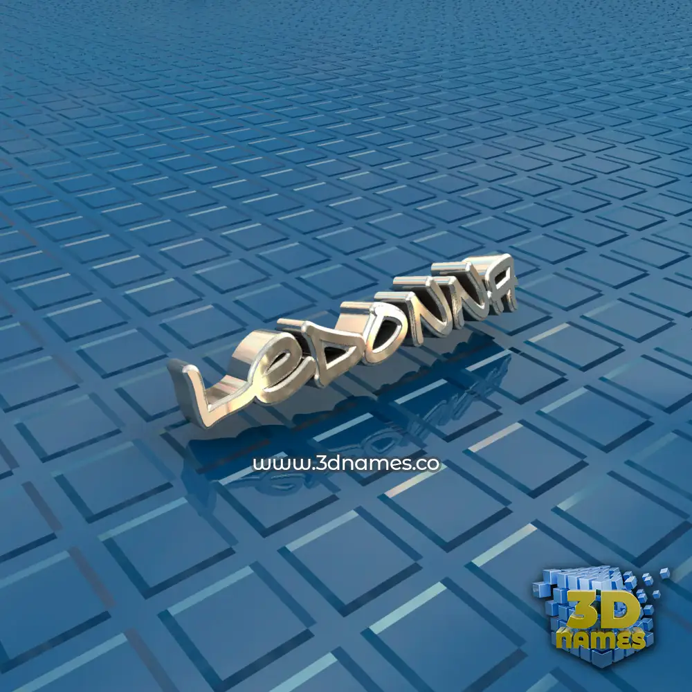 ledonna in Blue Bling style - 3D name wallpaper