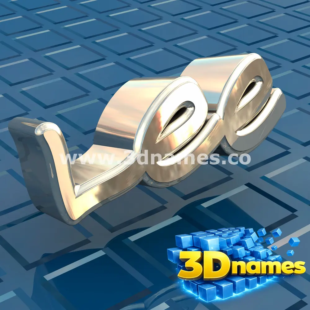 lee in Blue Bling style - 3D name wallpaper