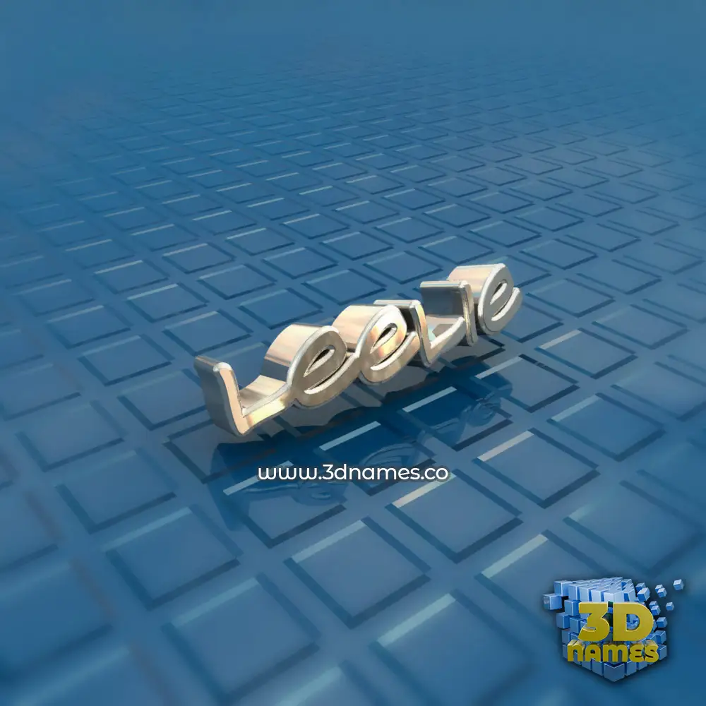 leelie in Blue Bling style - 3D name wallpaper
