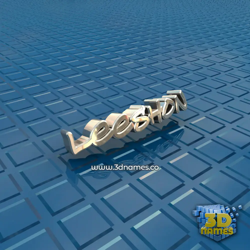 leeshon in Blue Bling style - 3D name wallpaper