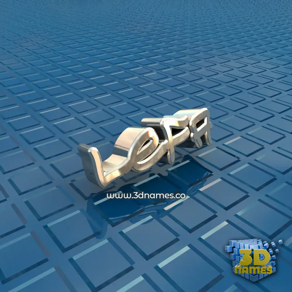 lefa in Blue Bling style - 3D name wallpaper