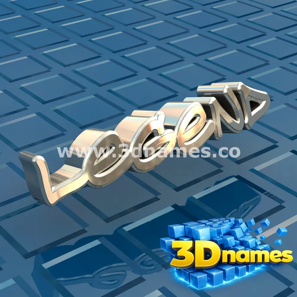 legend in Blue Bling style - 3D name wallpaper