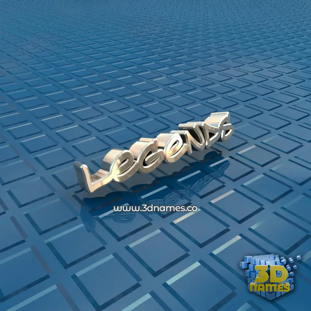 legends in Blue Bling style - 3D name wallpaper