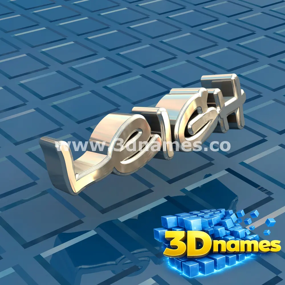 leigh in Blue Bling style - 3D name wallpaper