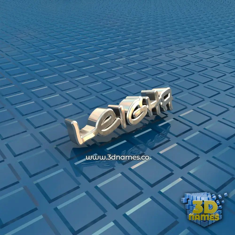 leigha in Blue Bling style - 3D name wallpaper