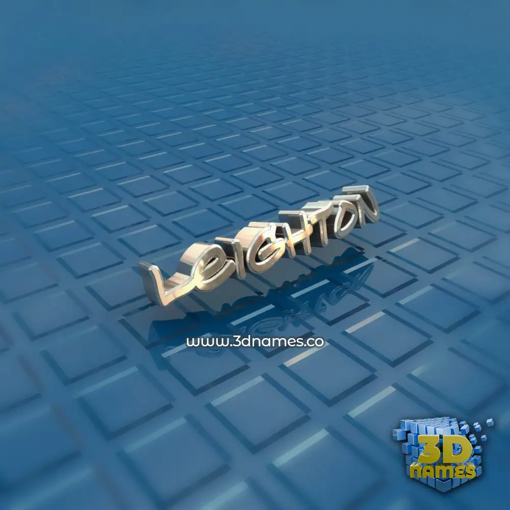 leighton in Blue Bling style - 3D name wallpaper